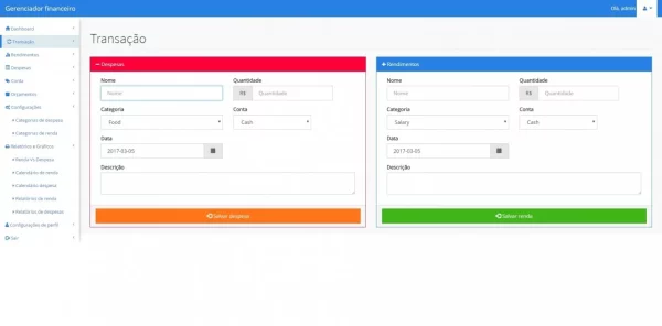 Sistema para Controle Financeiro Responsivo - Imagem 2