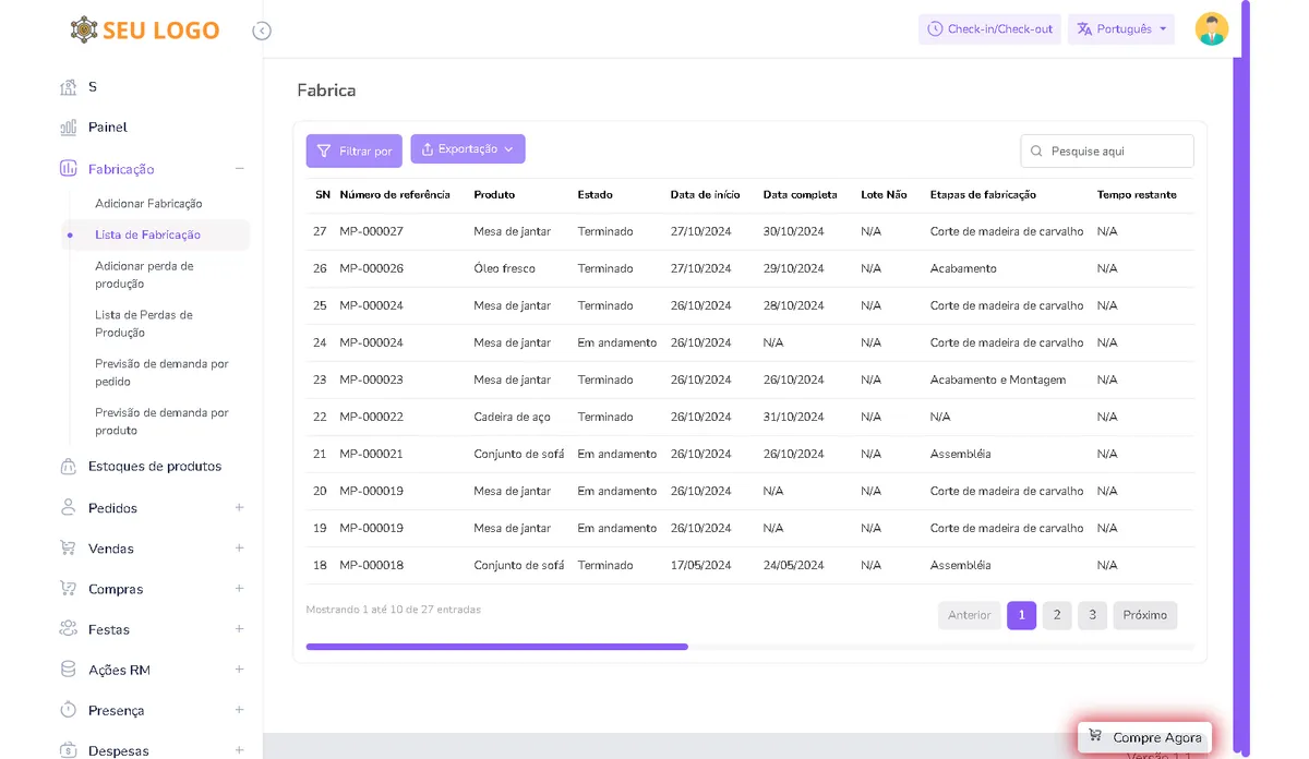 Sistema para Gestão de Produção e Fabricação - Imagem 3