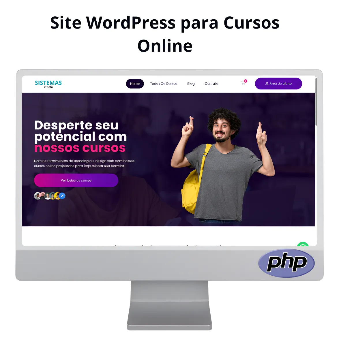 Site Wordpress para Cursos Online