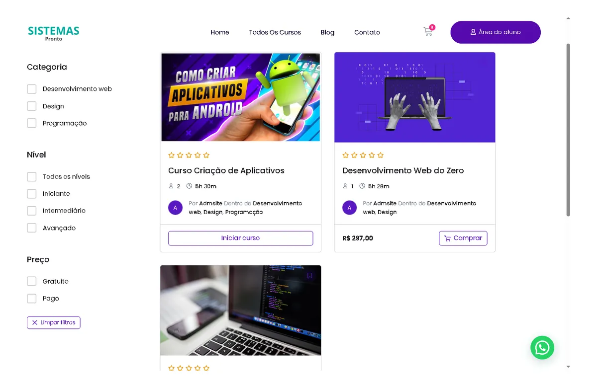 Site Wordpress para Cursos Online - Imagem 3