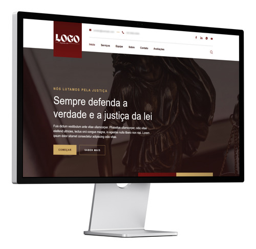 Template De Site Para Advogados/advocacia, Elementor + Wp